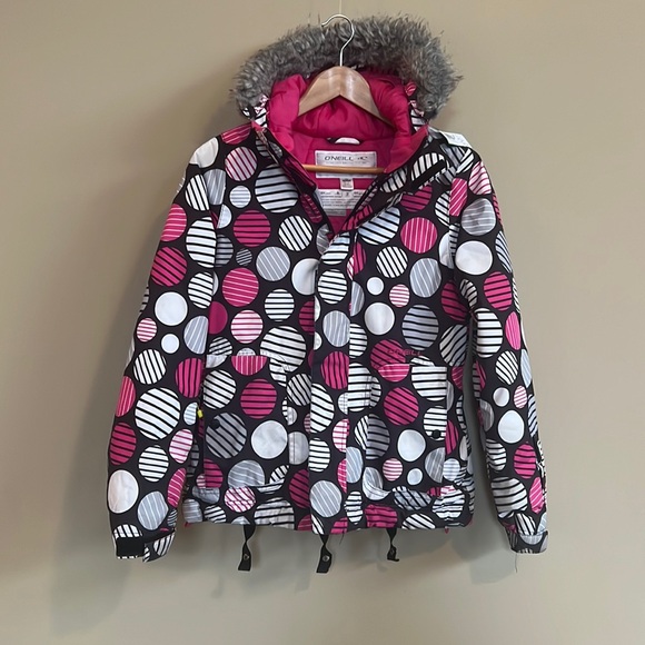O’Neill Waterproof and Breathability Rated Jacket with Faux Fur - Picture 1 of 13